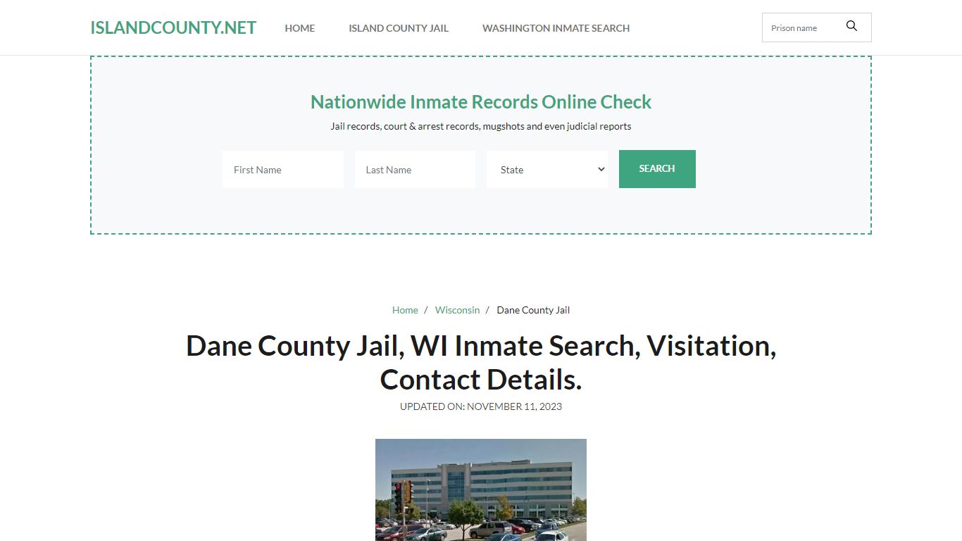 Dane County Jail, WI Inmate Roster Search, Visitations.